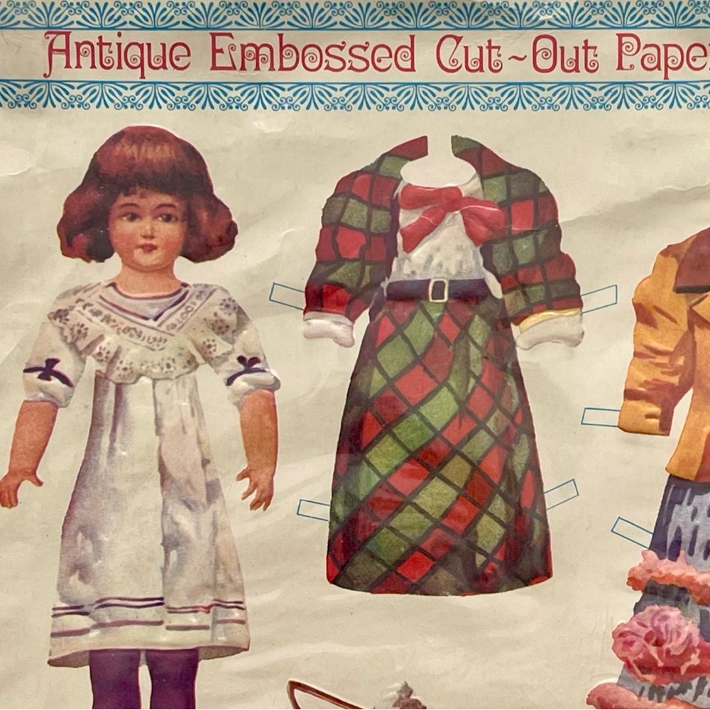 Vintage Collectible Paper Doll Ephemera Bundle, Wrapping Paper, Uncut placemats - Picture 3 of 13